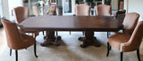 Wooden Top Cherry Dining Table With Wood Carving Details