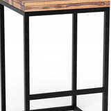 Set Of 3 Squared Off Natural Wood Nesting End Tables