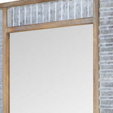 32" Brown Framed Accent Mirror