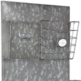 White Rustic Finish Wood Serving Tray With Handles