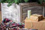 23" Natural Weathered Gray Whitewash Christmas Tree Collar