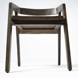 Brown Leather With Black Iron Frame Dining Chair