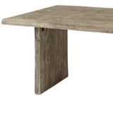 80X30 Rectangular Grey Solid Wood Top &amp; Base Dining Table