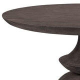 30" Gray and Black Solid Wood and Metal Dining Table