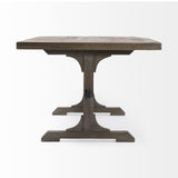 84X40 Grey Solid Wood Top And Base Dining Table