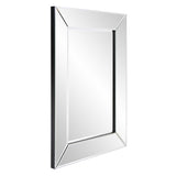 Rectangle Frame Mirror With Mirrored Finish And Beveled Edge