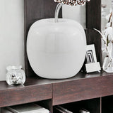 White Medium Apple Shaped Aluminum Accent Home Decor