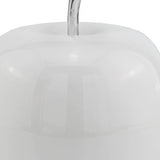 White Medium Apple Shaped Aluminum Accent Home Decor