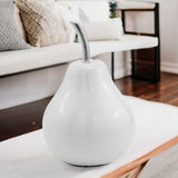 White Medium Pear Shaped Aluminum Accent Home Decor