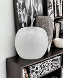 White Coated Mini Apple Shaped Aluminum Accent Home Decor