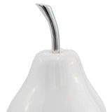 White Coated Mini Apple Shaped Aluminum Accent Home Decor