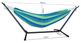 Blue And Green Stripe Classic 2 Person Hammock With Stand