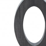 Grey Tone Oval Design Support End Table With Glass Top