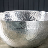 Handcrafted 14.5" Hammered Stainless Steel Centerpiece Bowl