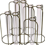 Burnished Gold Test Tube Cluster Vase