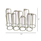 Burnished Gold Test Tube Cluster Vase