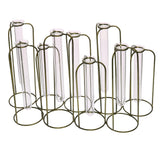 Burnished Gold Test Tube Cluster Vase