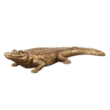 Golden Crocodile Brass Finish Sculpture