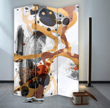 Contemporary Abstract Art Three Panel Room Divider Screen