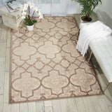 5' X 8' Cream Moroccan Indoor Outdoor Area Rug