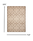 5' X 8' Cream Moroccan Indoor Outdoor Area Rug