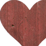 12" Farmhouse Red Wooden Heart