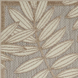 2' X 10' Gray And Ivory Floral Indoor Outdoor Area Rug