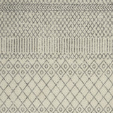4' X 6' Gray Geometric Power Loom Area Rug