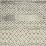 5' X 7' Gray Geometric Power Loom Area Rug