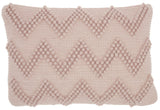 Tea Pink Chevron Detail Lumbar Pillow