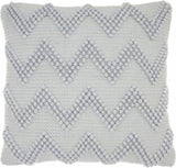 Pale Blue Chevron Detail Throw Pillow