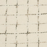 Brown And White Grid Detail Lumbar Pillow