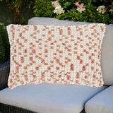 5" X 14" Peach Ribbed Indoor Outdoor Throw Pillow