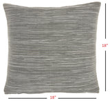 Gray Distressed Stripes Throw Pillow