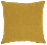 18" X 18" Mustard Cotton Pillow