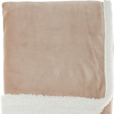 Boho Blush Pink Fleece And Sherpa Accent Throw