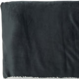 Boho Dark Gray Fleece And Sherpa Accent Throw