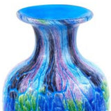 Contemporary Multi Color Mouth Blown Art Glass Vase