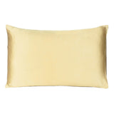 Gold Dreamy Set Of 2 Silky Satin King Pillowcases