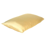 Gold Dreamy Set Of 2 Silky Satin King Pillowcases