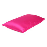 Fuchsia Dreamy Set Of 2 Silky Satin King Pillowcases