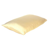 Pale Yellow Dreamy Set Of 2 Silky Satin Standard Pillowcases