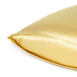 Gold Dreamy Set Of 2 Silky Satin Standard Pillowcases