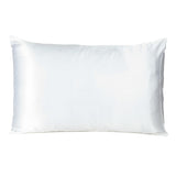 White Dreamy Set Of 2 Silky Satin Standard Pillowcases