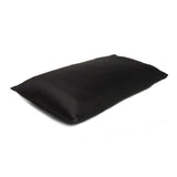 Black Dreamy Set Of 2 Silky Satin Queen Pillowcases