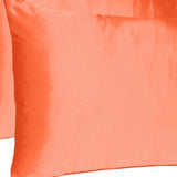 Coral Dreamy Set Of 2 Silky Satin Queen Pillowcases