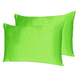 Lemongrass Dreamy Set Of 2 Silky Satin Queen Pillowcases