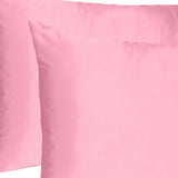 Pale Peach Dreamy Set Of 2 Silky Satin Queen Pillowcases