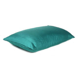 Teal Dreamy Set Of 2 Silky Satin Queen Pillowcases