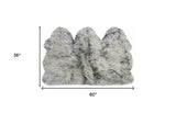 3' X 5' Gray Ombre Natural Sheepskin Area Rug